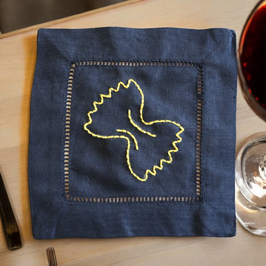 Farfalla Linen Cocktail Napkin