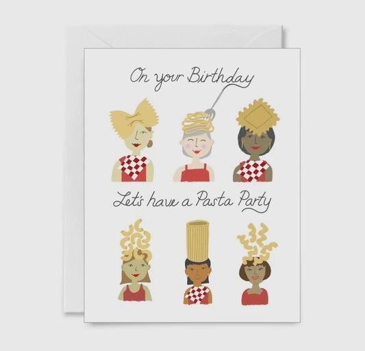 Pasta Girl Birthday Card